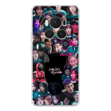 Чехол Гра в кальмара для Huawei Honor Magic 7 Pro – Коллаж игры кальмара