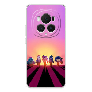 Силиконовый Чехол на Huawei Honor Magic 7 Pro с картинкой Brawl Stars – Персонажи в закате