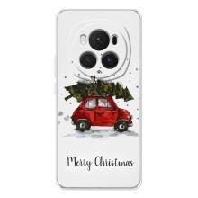 Рождественские, Праздничные Чехлы для Хоно Меджик 7 Про (Машина с елкой)