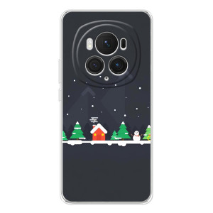 Силіконовий бампер на різдво для Huawei Honor Magic 7 Pro (Місто зимове)