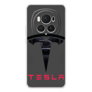 Силиконовый бампер с картинкой машины на Huawei Honor Magic 7 Pro – Logo TESLA