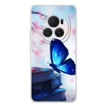 Силиконовый бампер с картинкой животных для Huawei Honor Magic 7 Pro (Бабочка синяя)