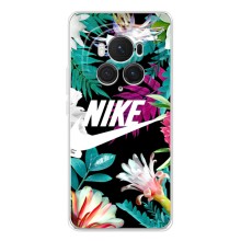 Силіконовый Чохол на Huawei Honor Magic 7 Pro з картинкою НАЙК – Квітковий Nike