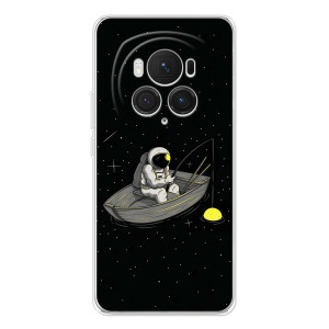 Силиконовый Чехол с принтом "Космонавты" на Huawei Honor Magic 7 Pro – Космонавт на рыбалке