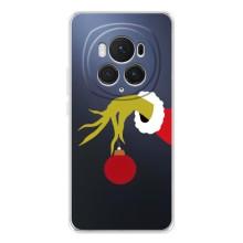 Зимние Чехлы для Хоно Меджик 7 Про - прозрачный фон (Гринч с игрушкой)