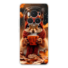 Печатный чехол «Зверята с кофе» для Huawei Honor Magic 7 Pro – Белка с кофе
