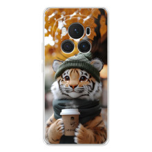 Печатный чехол «Зверята с кофе» для Huawei Honor Magic 7 Pro – Тигр с кофе