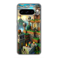 Чехол с картинками Майнкрафт для 

Хауэй Хонор Магик8 Про Эйр – Город Майнкрафт