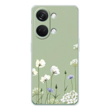 Чохол з квітковим принтом на Хуавей Хонор Плей 10С – Квіти на зеленому