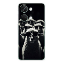 Чохол з принтом стильні тварини для Хуавей Хонор Плей 10С – Овечка в окулярах
