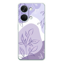 Силконовий чохол з принтом в квітах на Huawei Honor Play 10C – Фіолетовий дизайн