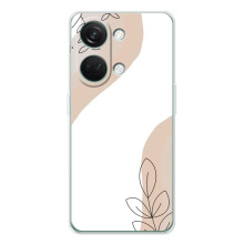 Силконовий чохол з принтом в квітах на Huawei Honor Play 10C – Нюдовий дизайн