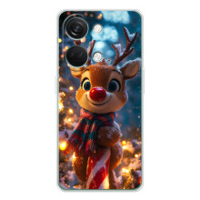 Яркий чехол для Huawei Honor Play 10C с Зимними Оленятами – Олень в шарфе