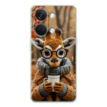 Друкований чохол 'Звірята з кавою' для Huawei Honor Play 10C – Жираф з кавою