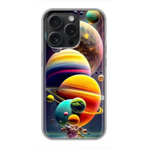 Чехол (ТПУ) с планетами на Huawei Honor Play 60 Plus – Солнечна система