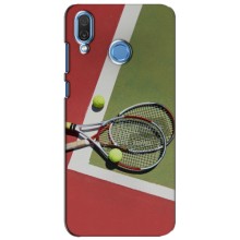 Чехлы с принтом Спортивная тематика для Huawei Honor Play (Ракетки теннис)