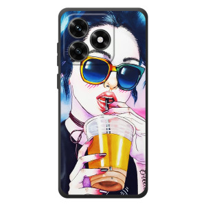 Чехол с картинкой Модные Девчонки Huawei Honor X5c Plus – Девушка с коктейлем