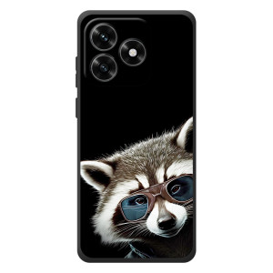 Силиконовый Чехол с Енотами на Huawei Honor X5c Plus (Стильный Енот)