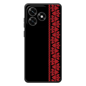Силиконовый Чехол на Huawei Honor X5c Plus (Красная Вышиванка)