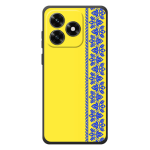 Силиконовый Чехол на Huawei Honor X5c Plus (Вышиванка на желтом)