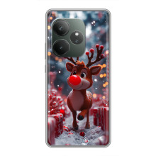 Яскравий чохол для Huawei Honor X5c Plus з Зимові Оленята – Олень серед подарунків