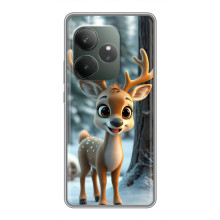 Яскравий чохол для Huawei Honor X5c Plus з Зимові Оленята – Оленятко в лісі