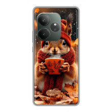 Друкований чохол 'Звірята з кавою' для Huawei Honor X5c Plus – Білка з кавою