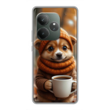Друкований чохол 'Звірята з кавою' для Huawei Honor X5c Plus – Песик з кавою