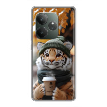 Друкований чохол 'Звірята з кавою' для Huawei Honor X5c Plus – Тигр з кавою