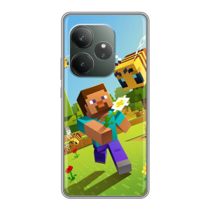 Чехол с картинками Майнкрафт для 

ХУавэй Онор Х5д Плюс 
 – Персонаж Майнкрафт