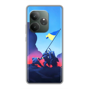 Чехол с украинским воином на Huawei Honor X5d Plus – Украинский прапор