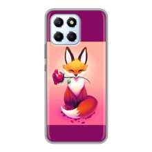 Чехлы с картинкой Лисички для Huawei Honor X6 (VPrint) (Лисичка с розочкой)