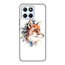 Чехлы с картинкой Лисички для Huawei Honor X6 (VPrint) (Лисичка в цветочках)