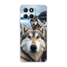 Чохол з Хаскі Huawei Honor X6 - (AlphaPrint) (Селфі Хаскі)