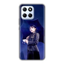 Чехлы Венсдей на Huawei Honor X6 Уэнсдей (AlphaPrint) (Уэнздей с зонтом)