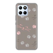 Чехол с рисунком кот на Huawei Honor X6 (Лапы и усы)