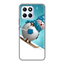 Новогодние Чехлы для Хуавей Хонор Х6 (VPrint) (Снеговик на лыжах)
