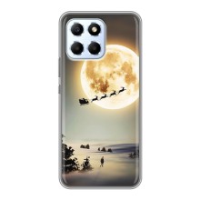 Новорічні, Святкові Чохли для Huawei Honor X6 - 2024 год (Санта на місяці)