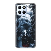 Новорічні, Святкові Чохли для Huawei Honor X6 - 2024 год (Зимовий потяг)