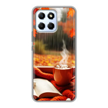 Чохол з унікальним дизайном 'Осінь з кавою' для Huawei Honor X6 – Кава і дощ