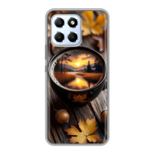 Чохол з унікальним дизайном 'Осінь з кавою' для Huawei Honor X6 – Темна кава