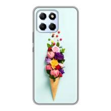 Чехлы с тематикой "ЦВЕТЫ" на Huawei Honor X6 (Цветок-мороженное)