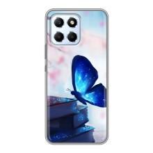 Силиконовый бампер с картинкой животных для Huawei Honor X6 (Бабочка синяя)