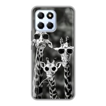 Силиконовый чехол с КАРТИНКАМИ лето для Huawei Honor X6 (AlphaPrint) (Жирафы в очках)