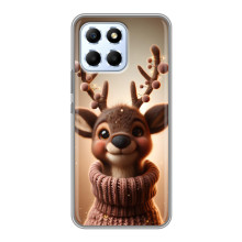 Яркий чехол для Huawei Honor X6 с Зимними Оленятами – Олень в свитере