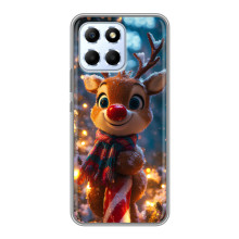 Яркий чехол для Huawei Honor X6 с Зимними Оленятами – Олень в шарфе