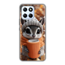 Печатный чехол «Зверята с кофе» для Huawei Honor X6