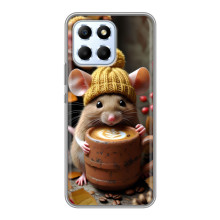 Печатный чехол «Зверята с кофе» для Huawei Honor X6 – Медведь с кофе