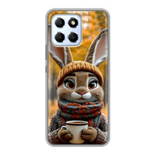 Печатный чехол «Зверята с кофе» для Huawei Honor X6 – Зайчик с кофе