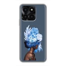Чехлы (ART) Цветы на Huawei Honor X6a (VPrint) (Цветы на голове)